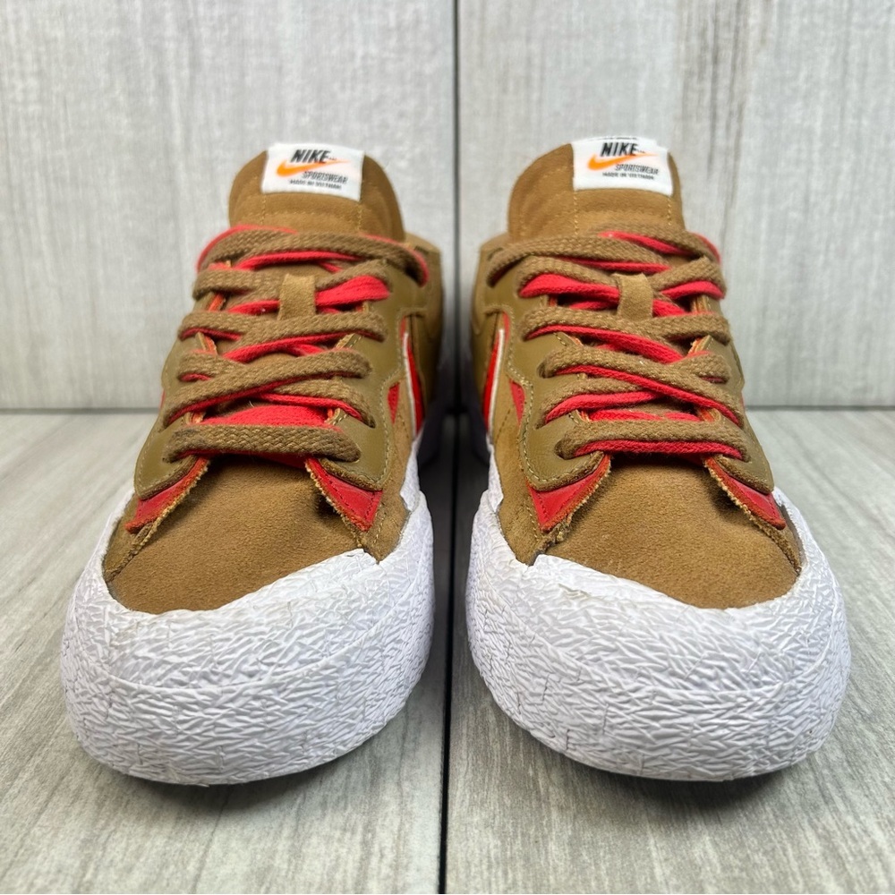 Nike Sacai Blazer Low British Tan Sneakers Casual Shoes Men’s Size 7 Womens 8.5 - Picture 5 of 11